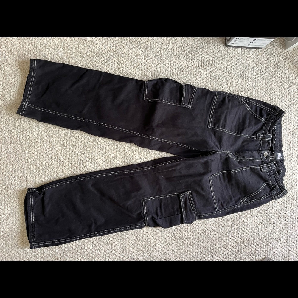 Urban Outfitters BDG High-Waisted Contrast Stitch Skate Jean - Black